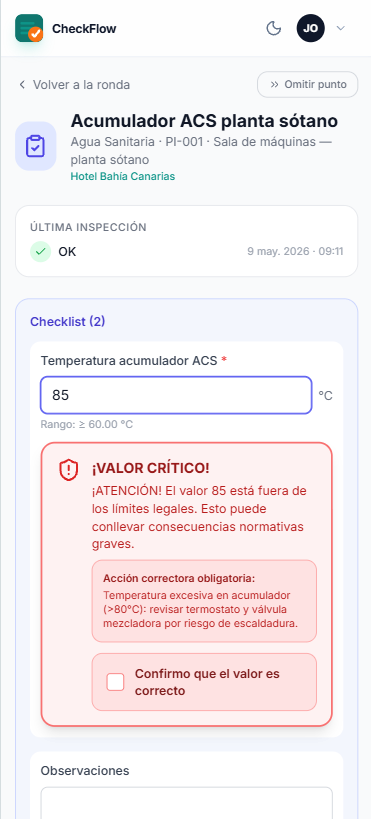 Escudo de sensatez ante valor crítico